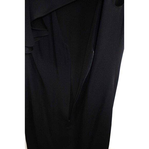 Vintage Adrienne Vittadini Black Open Back & Rhinestone Dress Class LBD Size 8 - Picture 9 of 10